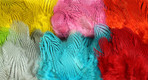 Dyed Silver Pheasant Strung Feathers